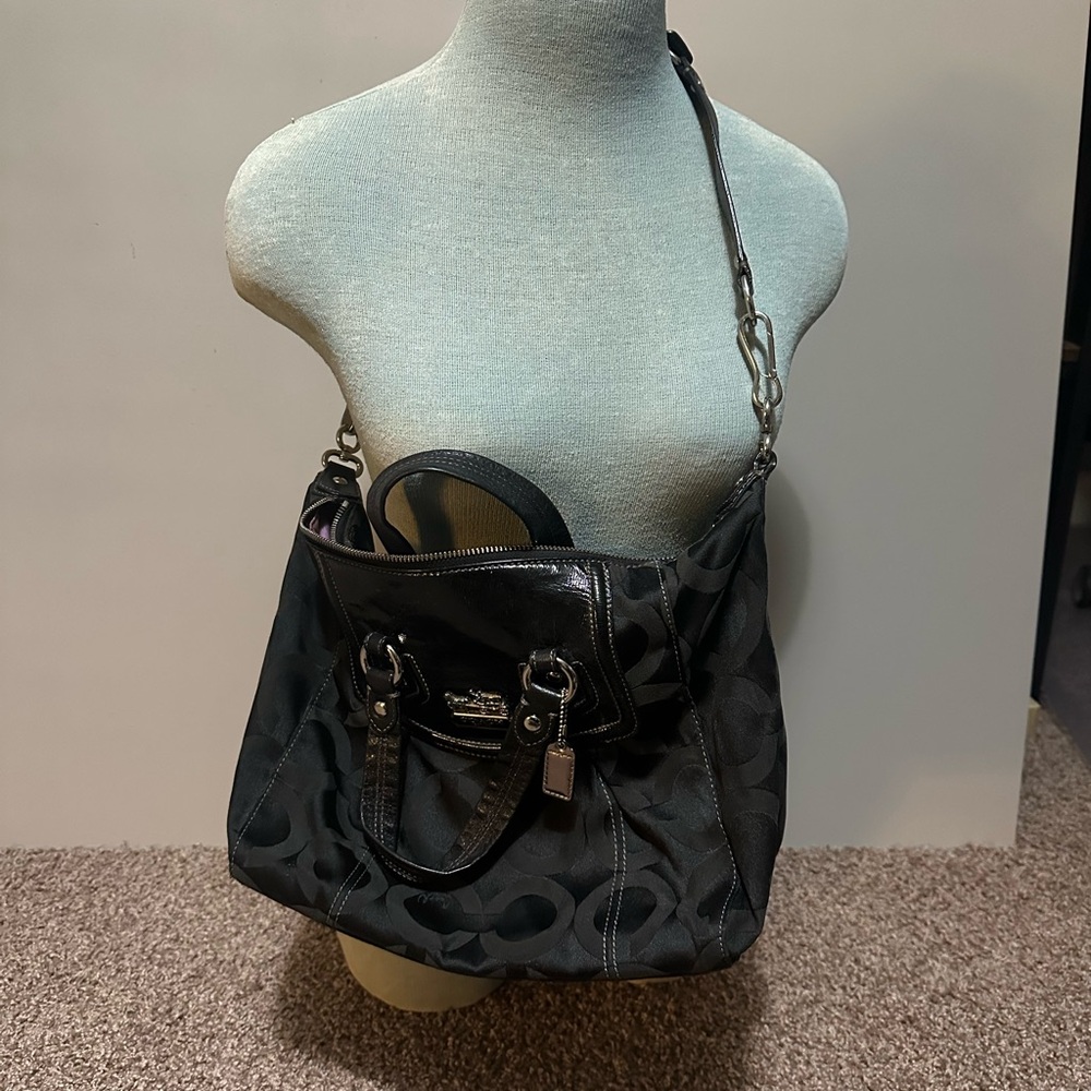 Coach Black Signature Tote Bag Madison